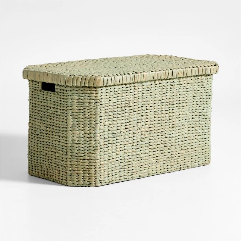 Rudy Rattan Sage Green Kids Toy Bin by Jake Arnold