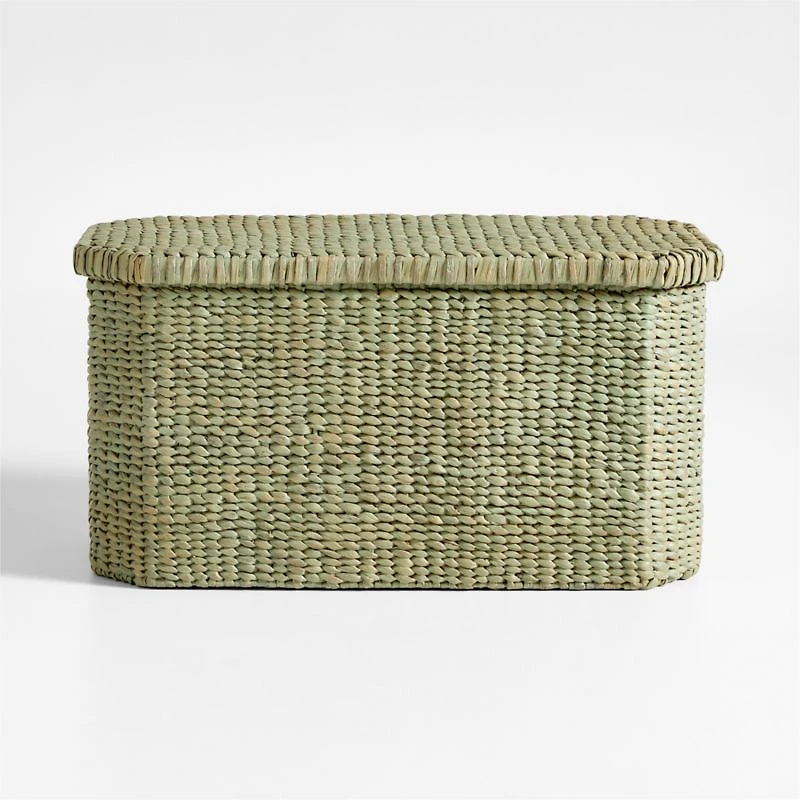 Rudy Rattan Sage Green Kids Toy Bin by Jake Arnold