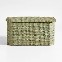 Rudy Rattan Sage Green Kids Toy Bin by Jake Arnold