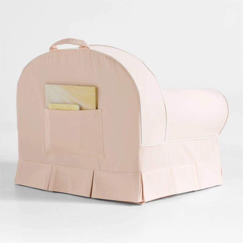 Whittle Seashell Pink Large Kids Lounge Nod Chair by Jake Arnold