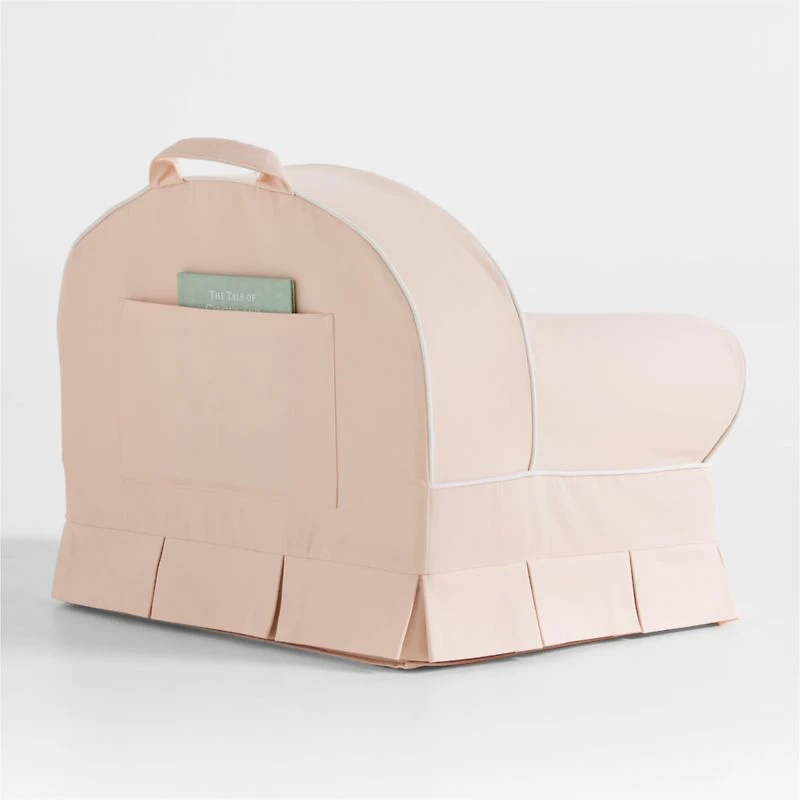 Whittle Seashell Pink Kids Lounge Nod Chair by Jake Arnold