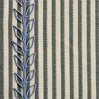 Charles Street Shade Green Embroidered Yarn-Dyed Blackout Window Curtain Panel 44"x63" by Jeremiah Brent