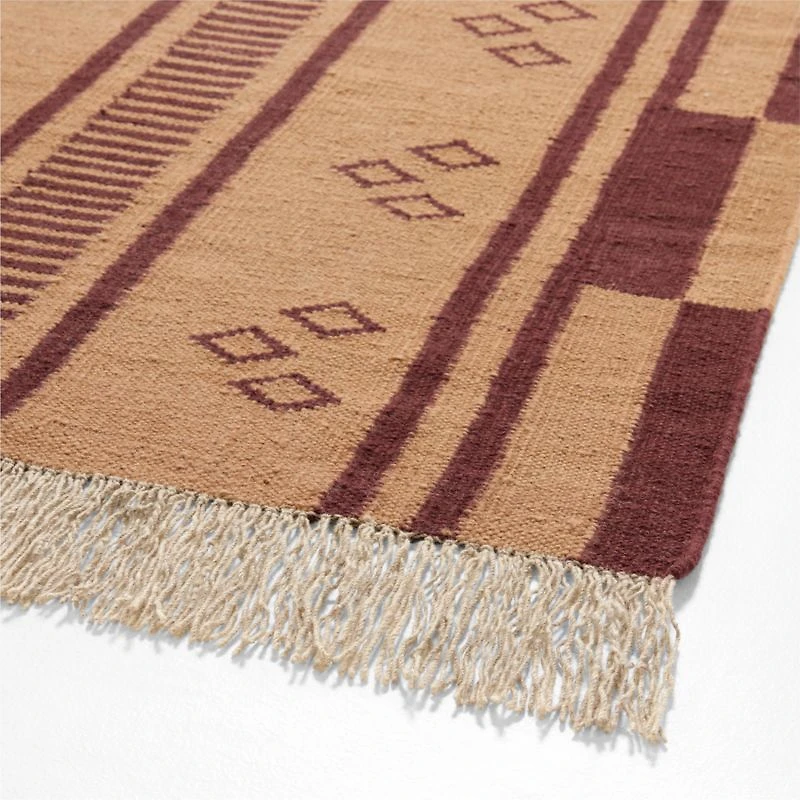 Hancock Park Wool Flatweave Kids Area Rug 5'x8' by Jeremiah Brent