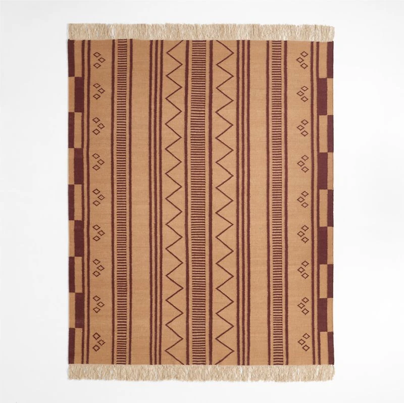 Hancock Park Wool Flatweave Kids Area Rug 5'x8' by Jeremiah Brent