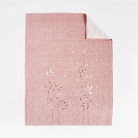Heirloom Embroidered Organic Cotton Velvet Kids Full/Queen Quilt by Jeremiah Brent