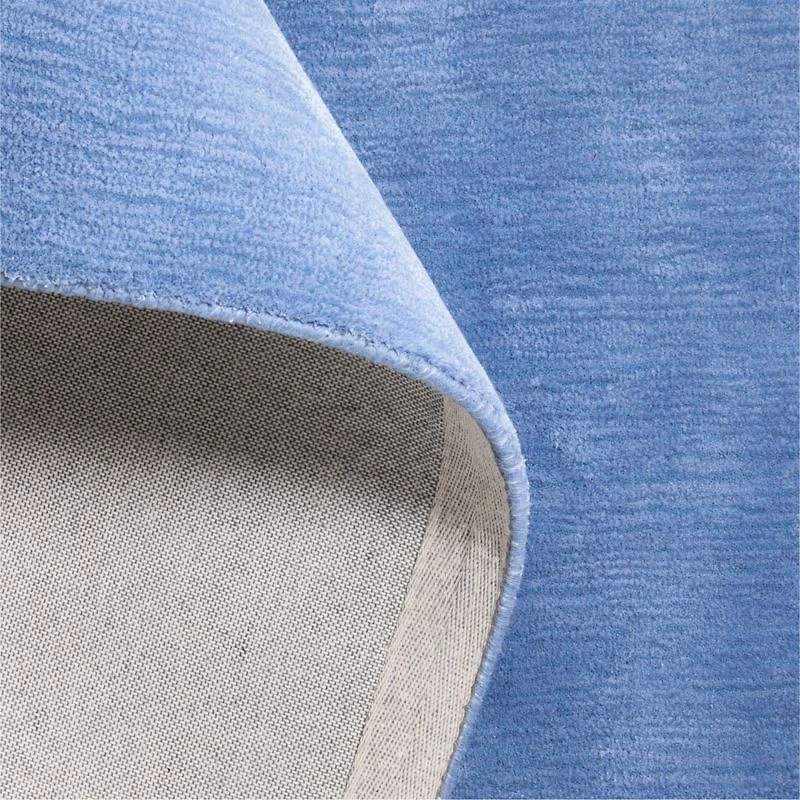 Narrative Marine Blue Wool and Tencel Kids Area Rug 5'x8' by Jeremiah Brent