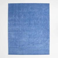 Narrative Marine Blue Wool and Tencel Kids Area Rug 5'x8' by Jeremiah Brent