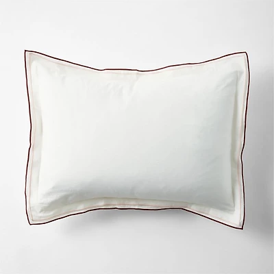 Serenity Double Flange Warm Colorway Organic Cotton Sateen Kids Pillow Sham by Jeremiah Brent