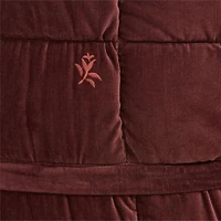 Organic Cotton Velvet Red Embroidered Kids Large Barrel Chair Cover by Jeremiah Brent