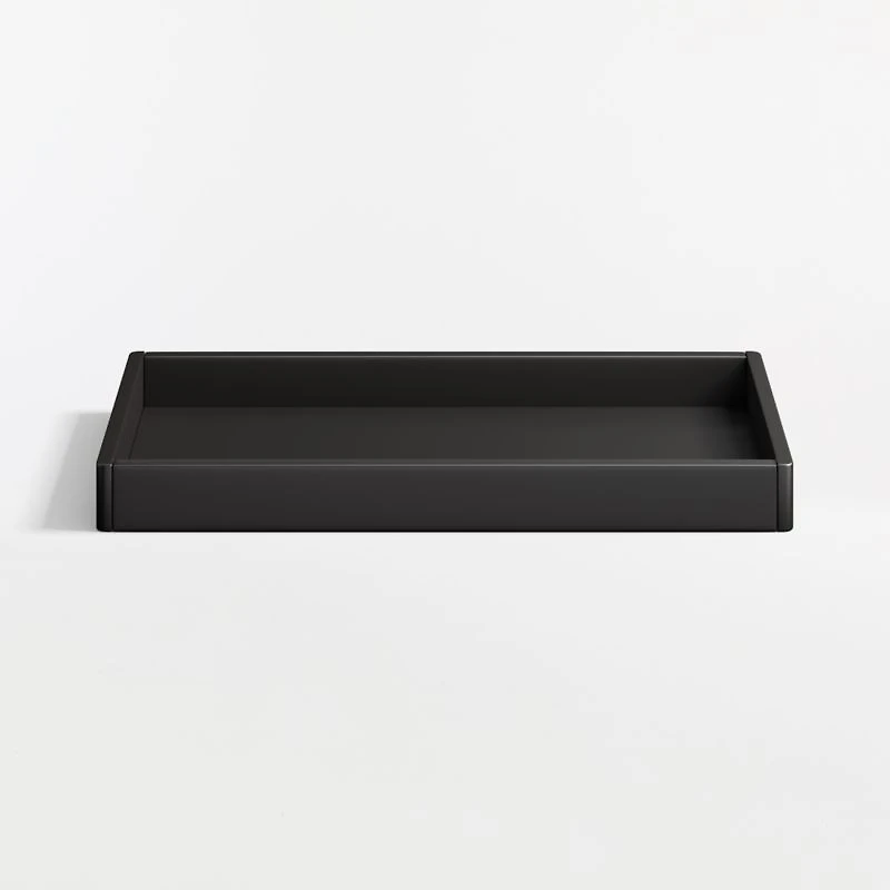 Jenny Lind Black Wood Baby Changing Table Topper