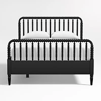 Jenny Lind Black Wood Spindle Kids Full Storage Bed