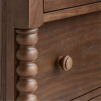 Jenny Lind 62" Deep Brown Wood Extra Wide 7-Drawer Kids Dresser
