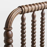 Jenny Lind Deep Brown Wood Spindle Kids Twin Bed