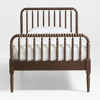 Jenny Lind Deep Brown Wood Spindle Kids Twin Bed