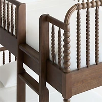 Jenny Lind Deep Brown Wood Spindle Kids Twin Bunk Bed