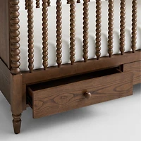 Jenny Lind Heirloom Deep Brown Wood Convertible Storage Baby Crib