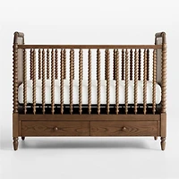 Jenny Lind Heirloom Deep Brown Wood Convertible Storage Baby Crib