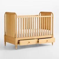 Jenny Lind Heirloom Maple Wood Convertible Storage Baby Crib