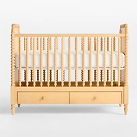 Jenny Lind Heirloom Maple Wood Convertible Storage Baby Crib