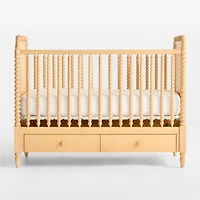 Jenny Lind Heirloom Maple Wood Convertible Storage Baby Crib
