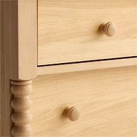 Jenny Lind 62" Natural Maple Wood Extra Wide 7-Drawer Kids Dresser