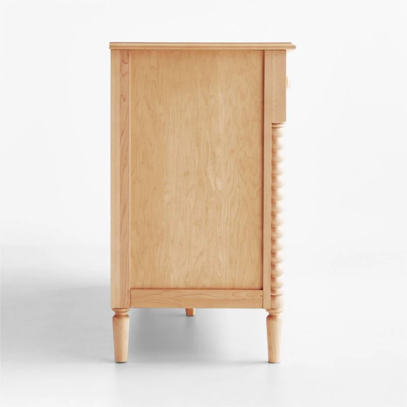 Jenny Lind 62" Natural Maple Wood Extra Wide 7-Drawer Kids Dresser