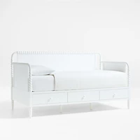 Jenny Lind White Wood Spindle Kids Daybed With Storage