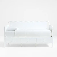 Jenny Lind White Wood Spindle Kids Daybed With Storage