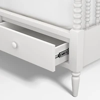 Jenny Lind White Wood Spindle Kids Twin Storage Bed