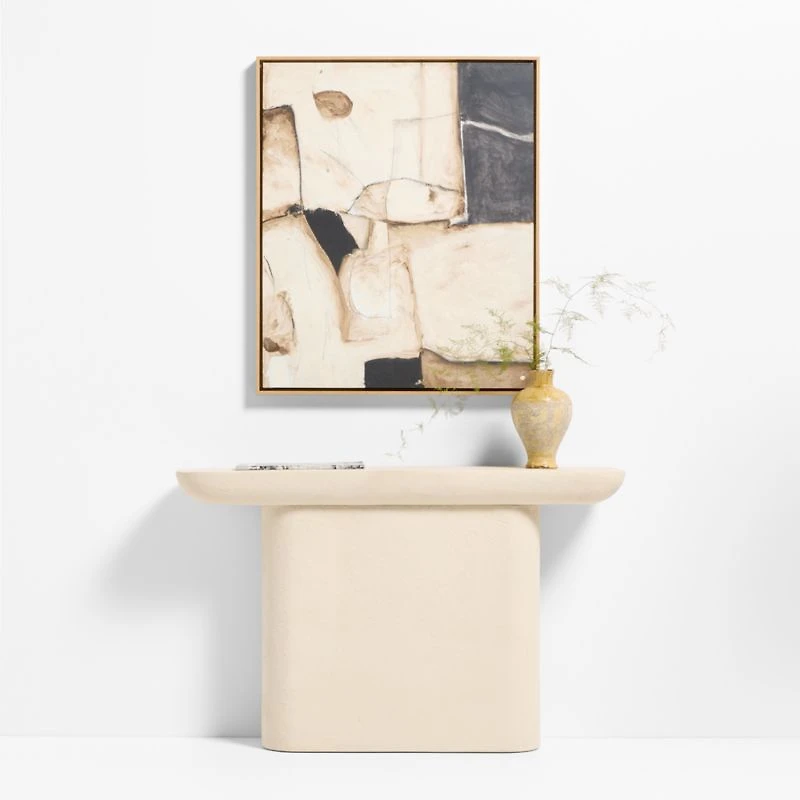 Quarry White Recycled Fiberstone 48" Console Table