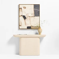Quarry White Recycled Fiberstone 48" Console Table
