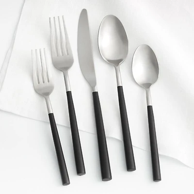 Jace 5-Piece Black Handle Flatware Place Setting