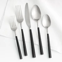 Jace 5-Piece Black Handle Flatware Place Setting