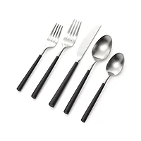 Jace 5-Piece Black Handle Flatware Place Setting