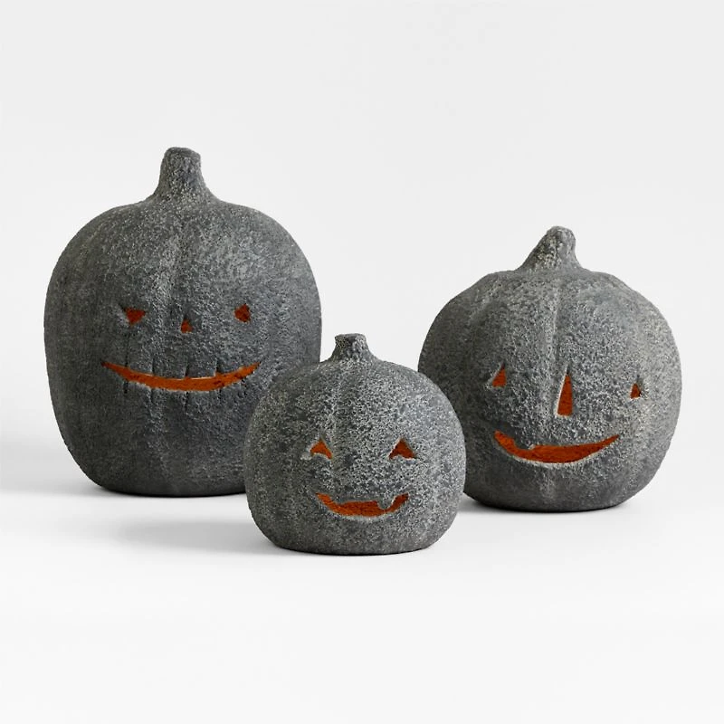 Jack-O-Lantern Small Ficonstone Lantern 8"