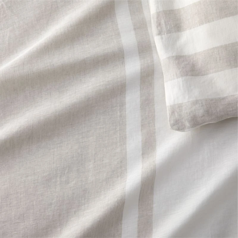 Jackie Stripe Linen Natural Standard Sham by Leanne Ford