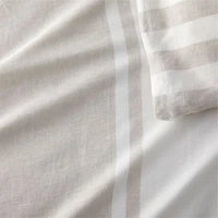 Jackie Stripe Linen Natural Standard Sham by Leanne Ford