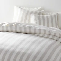 Jackie Stripe Linen Natural Standard Sham by Leanne Ford