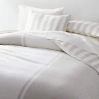 Jackie Stripe Linen Natural Standard Sham by Leanne Ford