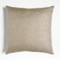 Jackson Taupe Basketweave Leather 23"x23" Throw Pillow Cover
