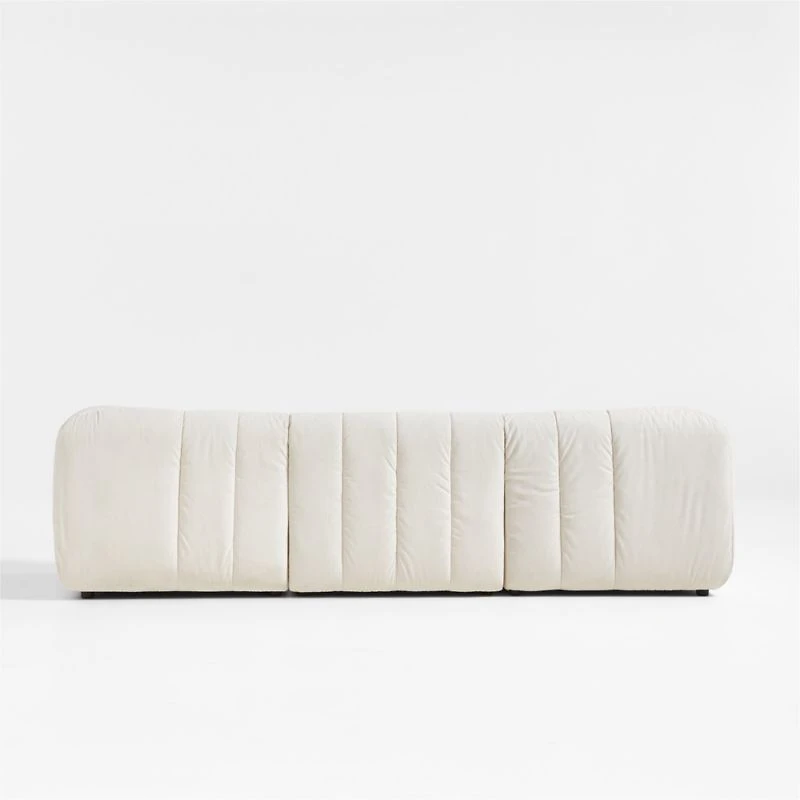Jade Heathered Ivory -Piece Kids Puffer Modular Sofa