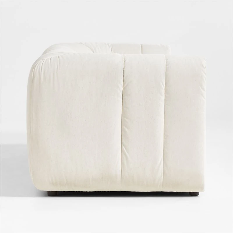 Jade Heathered Ivory -Piece Kids Puffer Modular Sofa