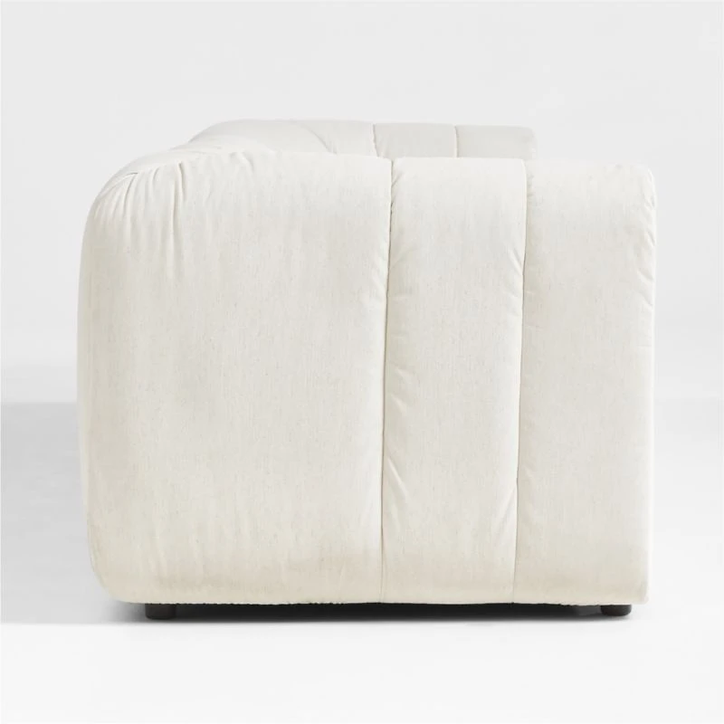 Jade Heathered Ivory 4-Piece Kids Puffer Modular Sofa