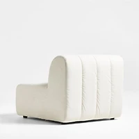 Jade Heathered Ivory Armless Upholstered Sectional Sofa