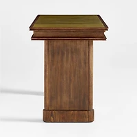 Jake Cocoa Leather and Elm Wood Desk with Drawers by Jake Arnold