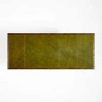 Jake Cocoa Leather and Elm Wood Desk with Drawers by Jake Arnold