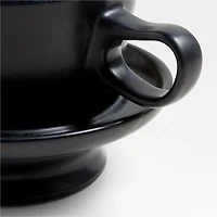 Jamesware 16-oz. Charcoal Stoneware Cup and Saucer