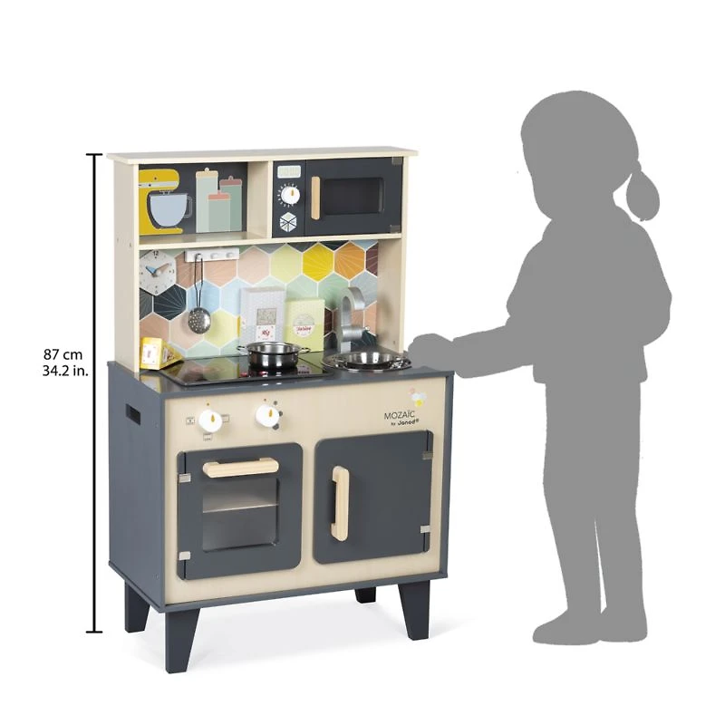 Janod Mozaic Big Cooker Kids Wooden Play Kitchen