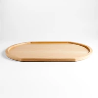 Oval Light Oak Wood Decorative Tray 30"