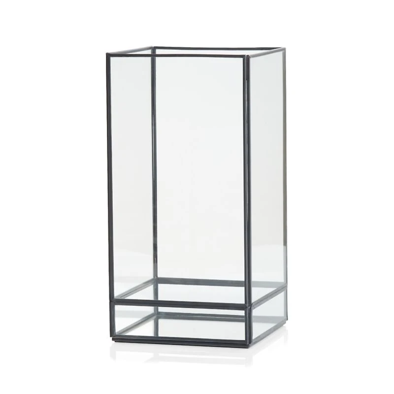 Jasper 12" Black Square Hurricane